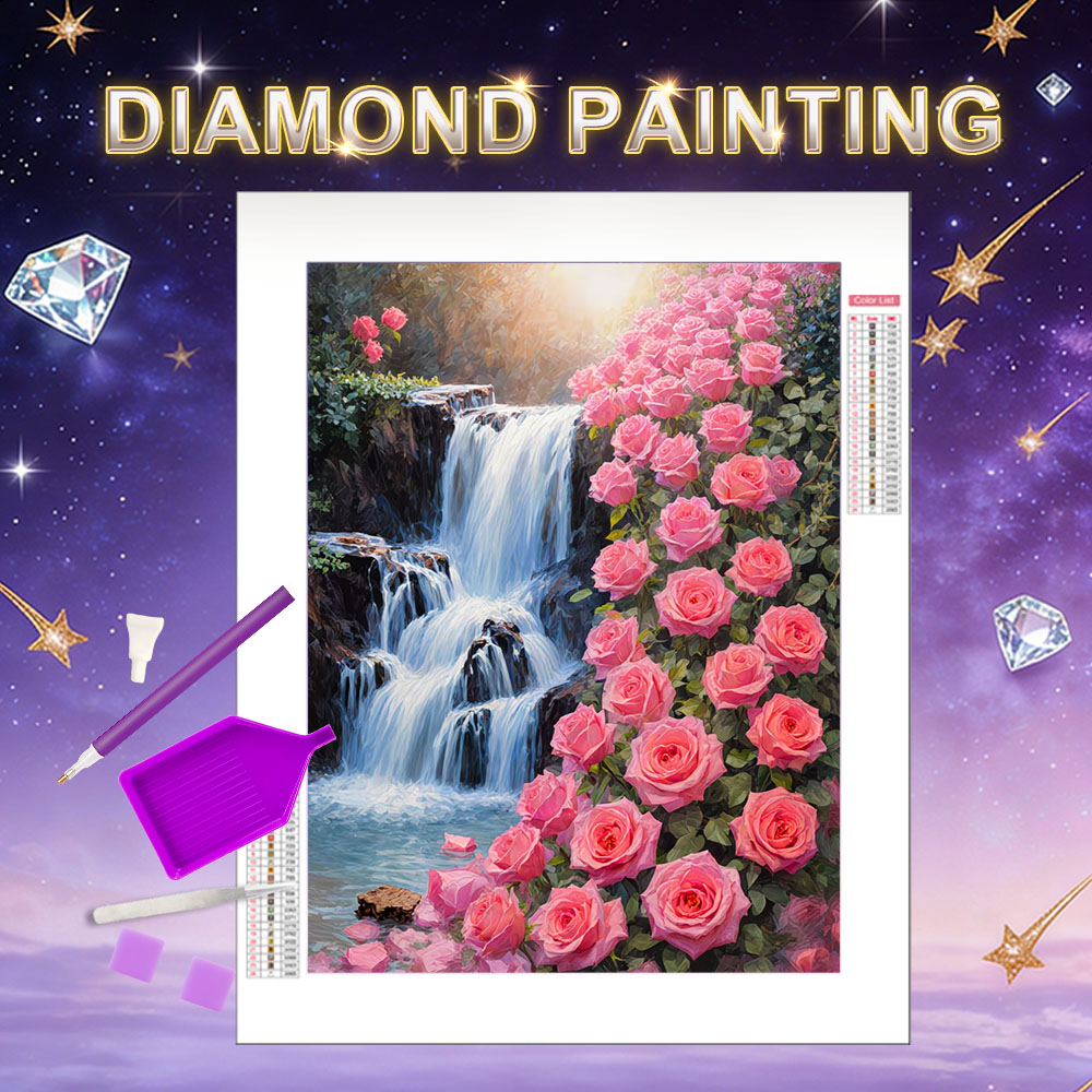 Resin Art Of Rose - HUACAN Diamond Mosaic Kits Rose Flower