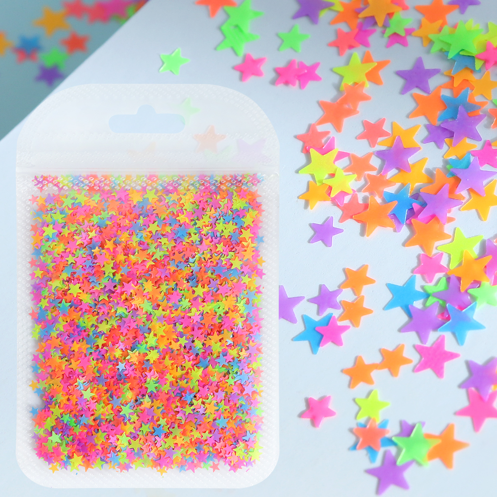 Glitter Powder Resin - Fluorescent Stars Sequins Glitter For Epoxy