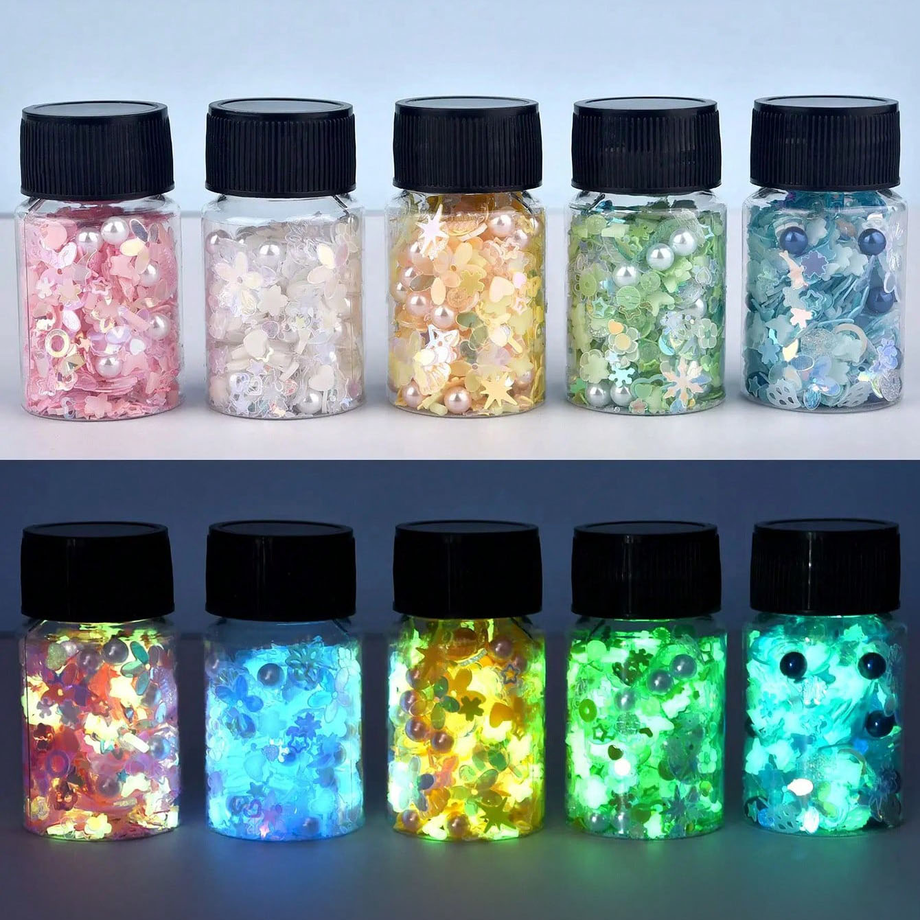 Resin Art Heart - 1Pcs Mixed Luminous Soft Clay Resin