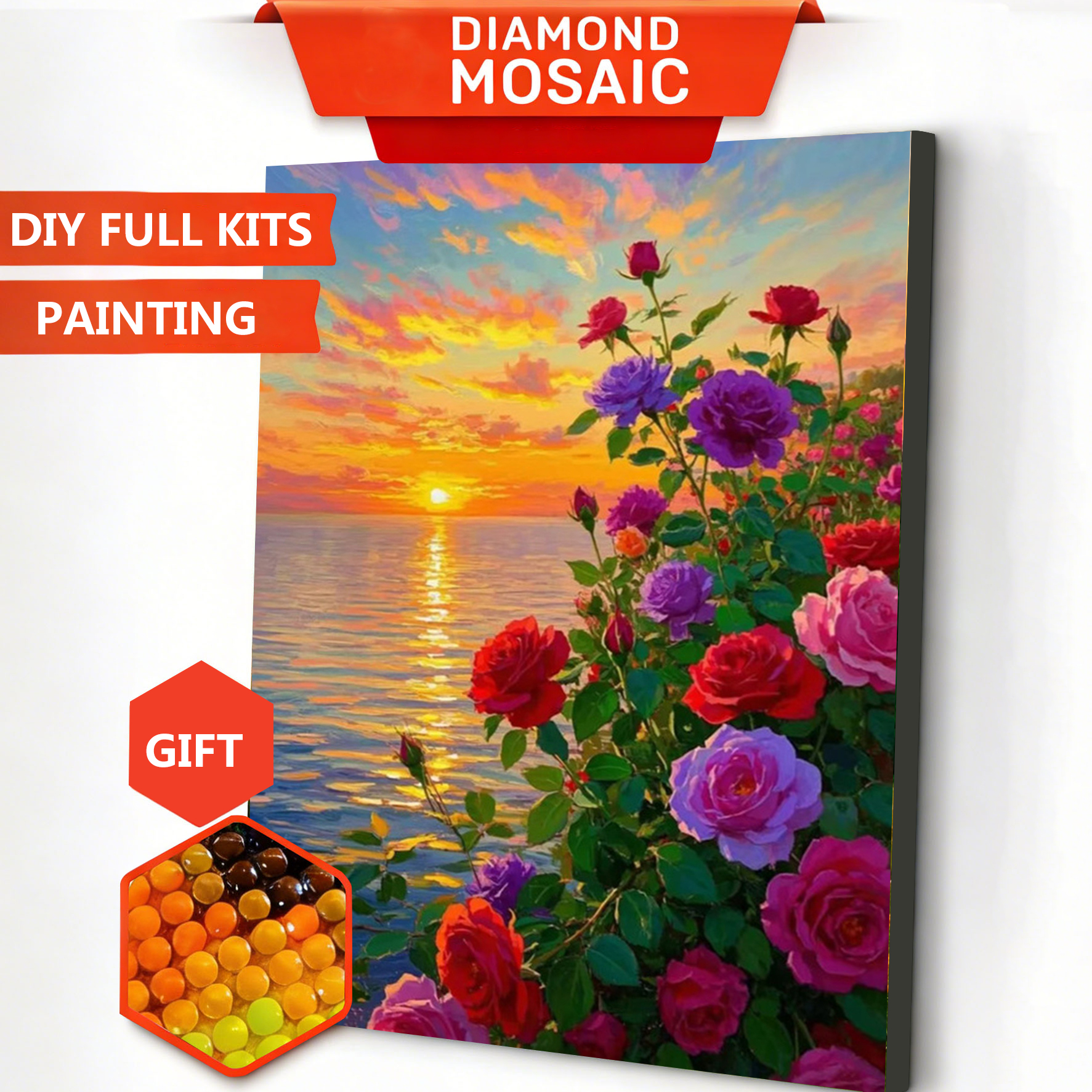 Resin Art Of Rose - AZQSD Diamond Art Paintings Rose Flower