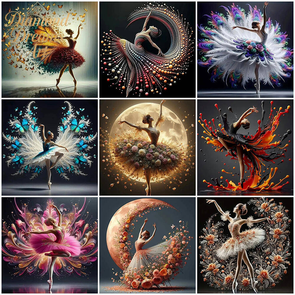 Resin Art Supplies - Frameless, DIY 5D Diamond Painting Ballet