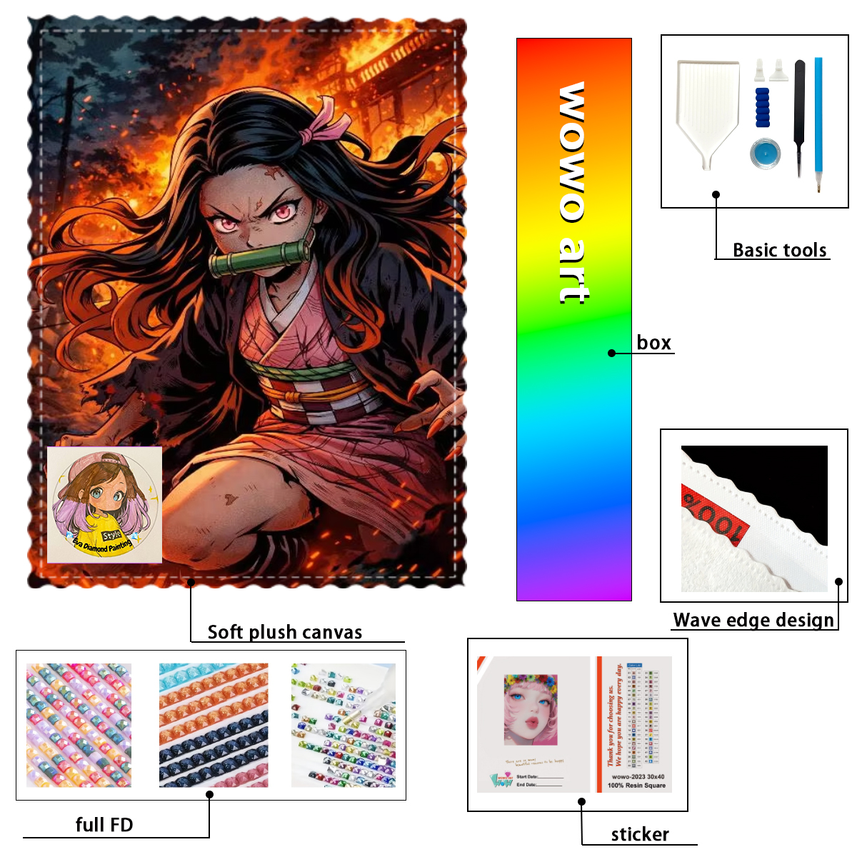 Resin Art To Buy - 【eva Diamond Art】Anime 100% resin FD+ab+yg