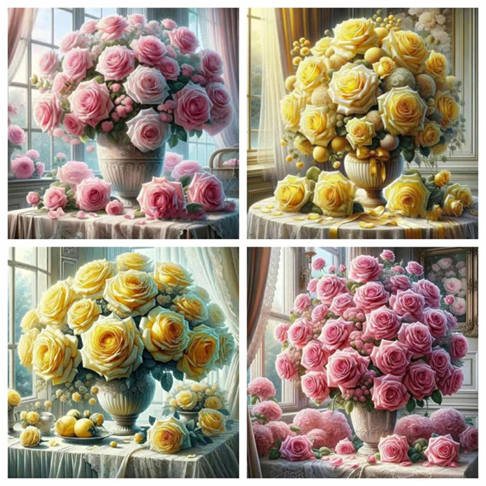 Resin Art Of Rose - 1PC frameless 5D Diy Diamond Painting