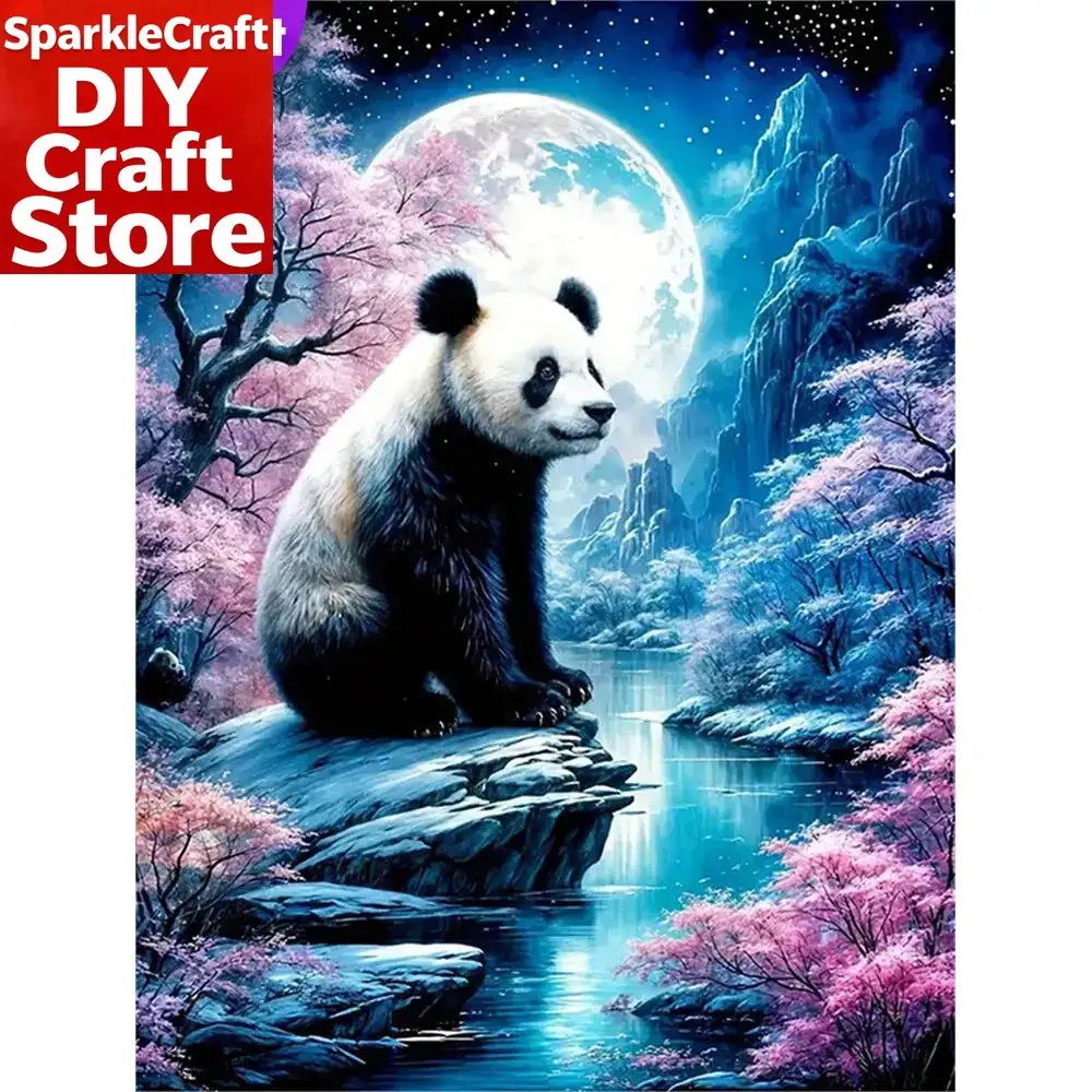 Resin Art For Beginner - 1PC frameless Panda Diamond Painting Animal