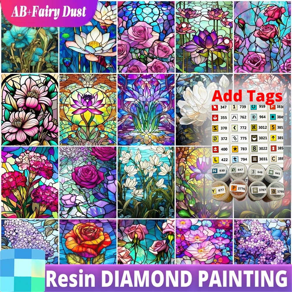 Resin Art Of Rose - AB Fairy Dust Resin 5D DIY