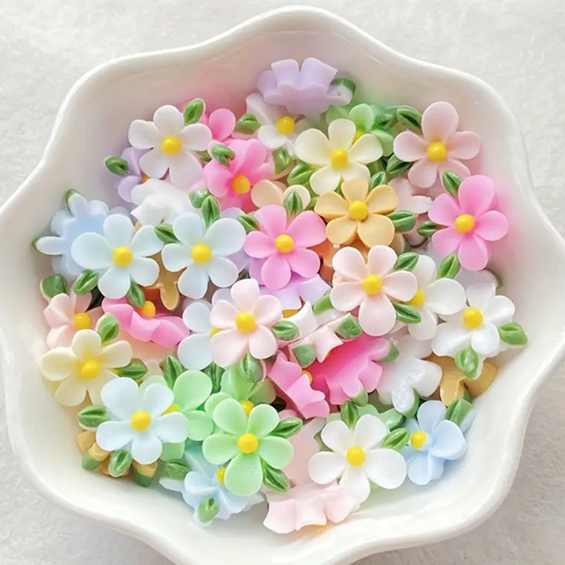 Resin Art Of Rose - 60pcs Mixed Resin Mini Colorful roses