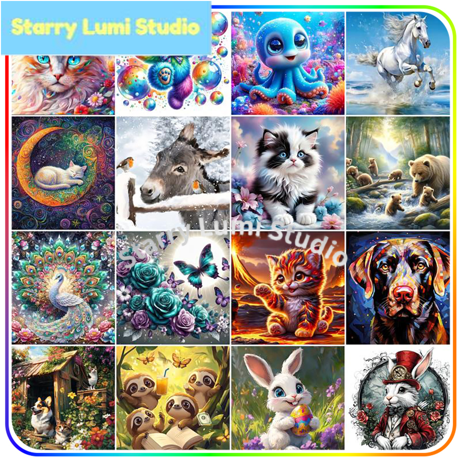 Resin Art Workshop - Diamond Painting New Arrival Animals 5D