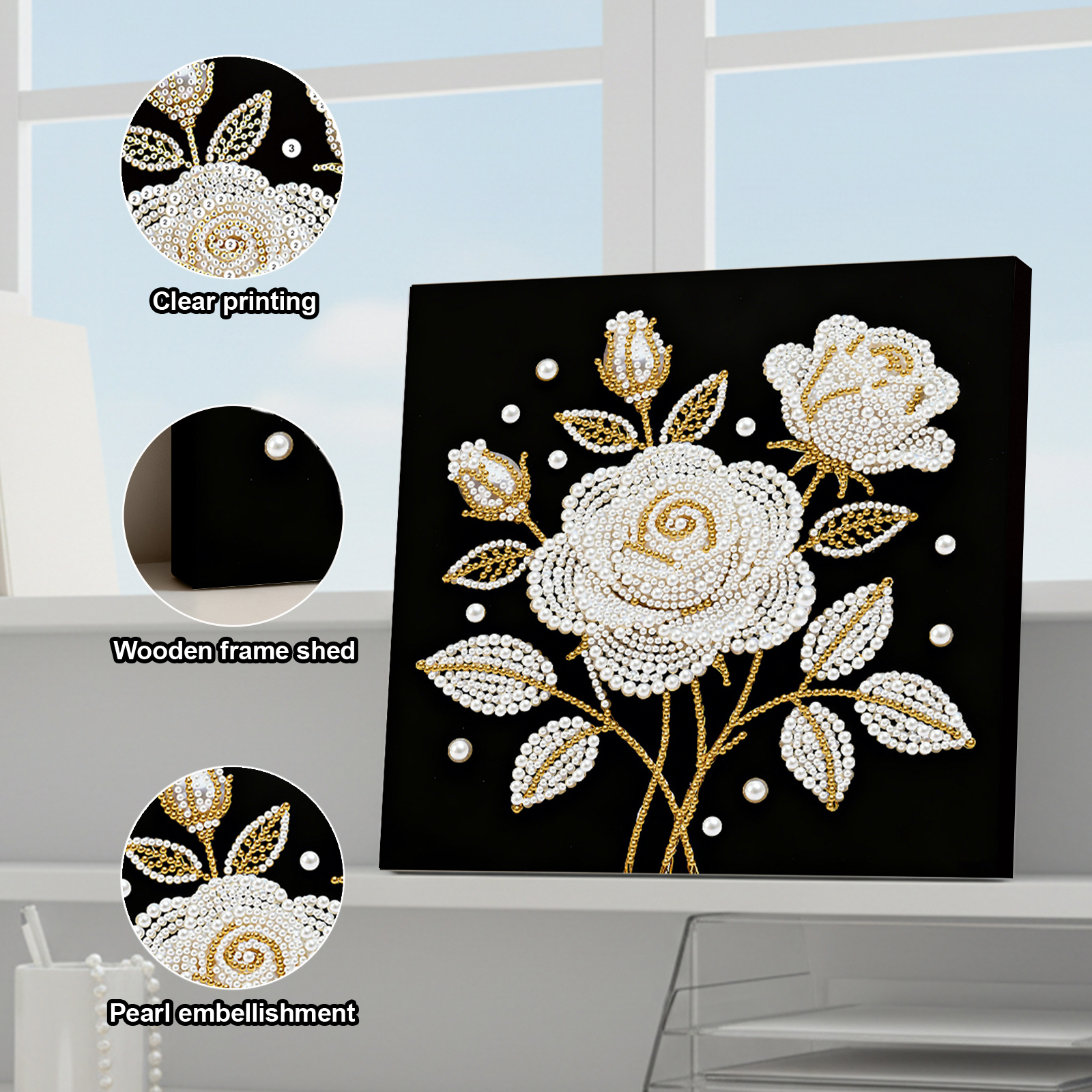 Resin Art Of Rose - Rose DIY Pearl Painting Kit for