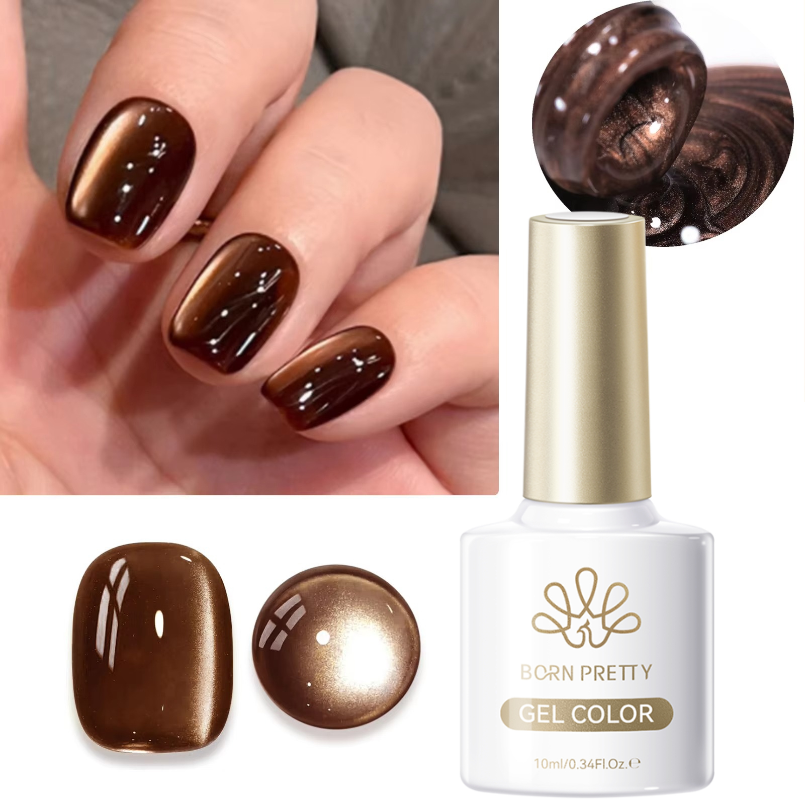 BORN PRETTY 10ml Dark Brown Re - Resin Art Varnish ulasan dan harga