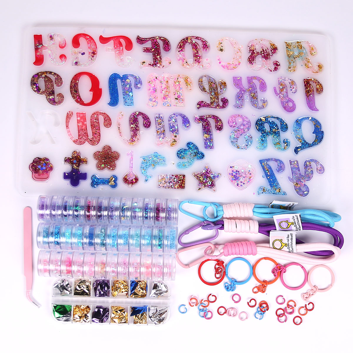 Letter Resin Mold Kit with Gli - Glitter Powder Resin ulasan dan harga