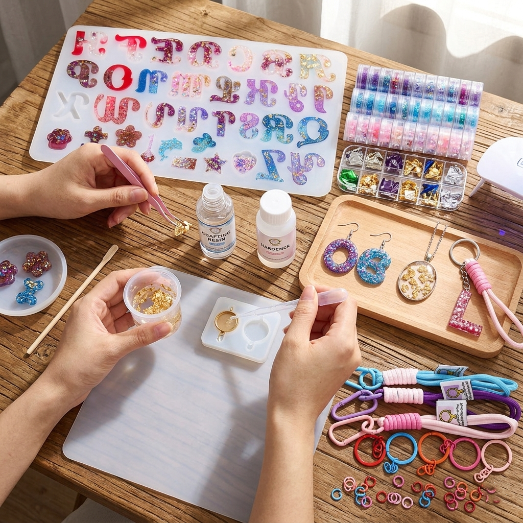Letter Resin Mold Kit with Gli - Glitter Powder Resin ulasan dan harga