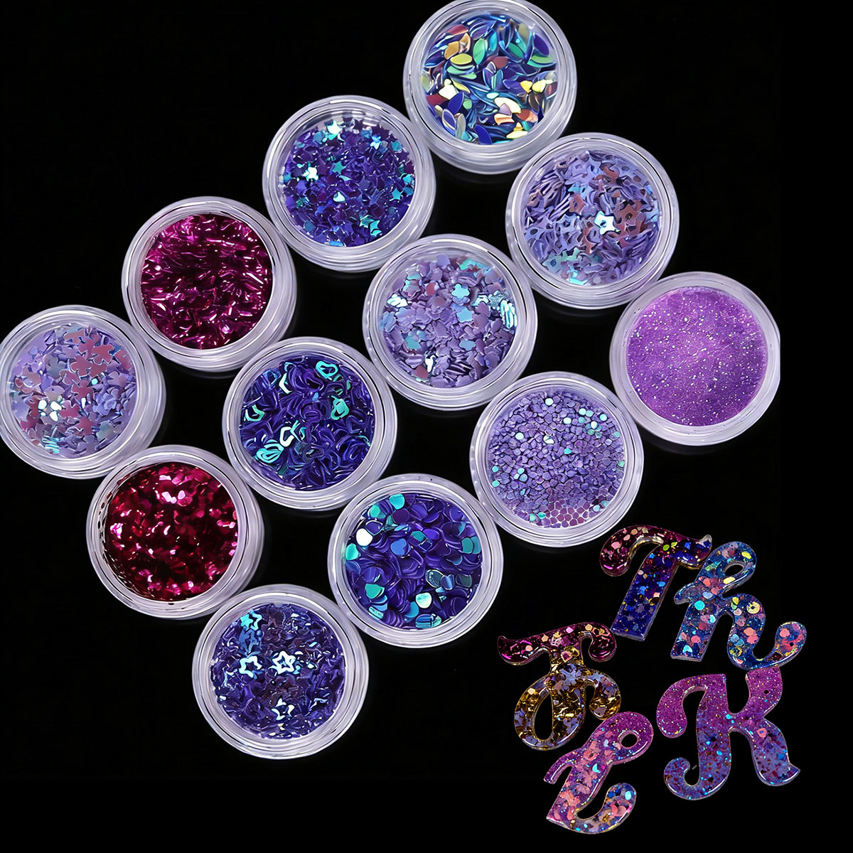 Letter Resin Mold Kit with Gli - Glitter Powder Resin ulasan dan harga