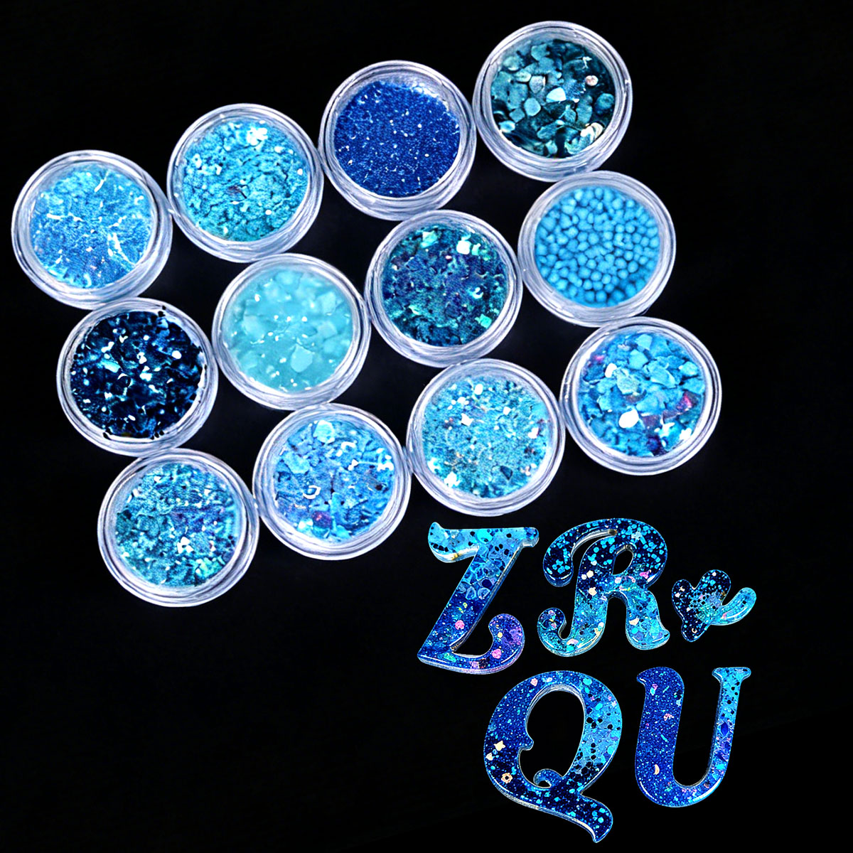 Letter Resin Mold Kit with Gli - Glitter Powder Resin ulasan dan harga