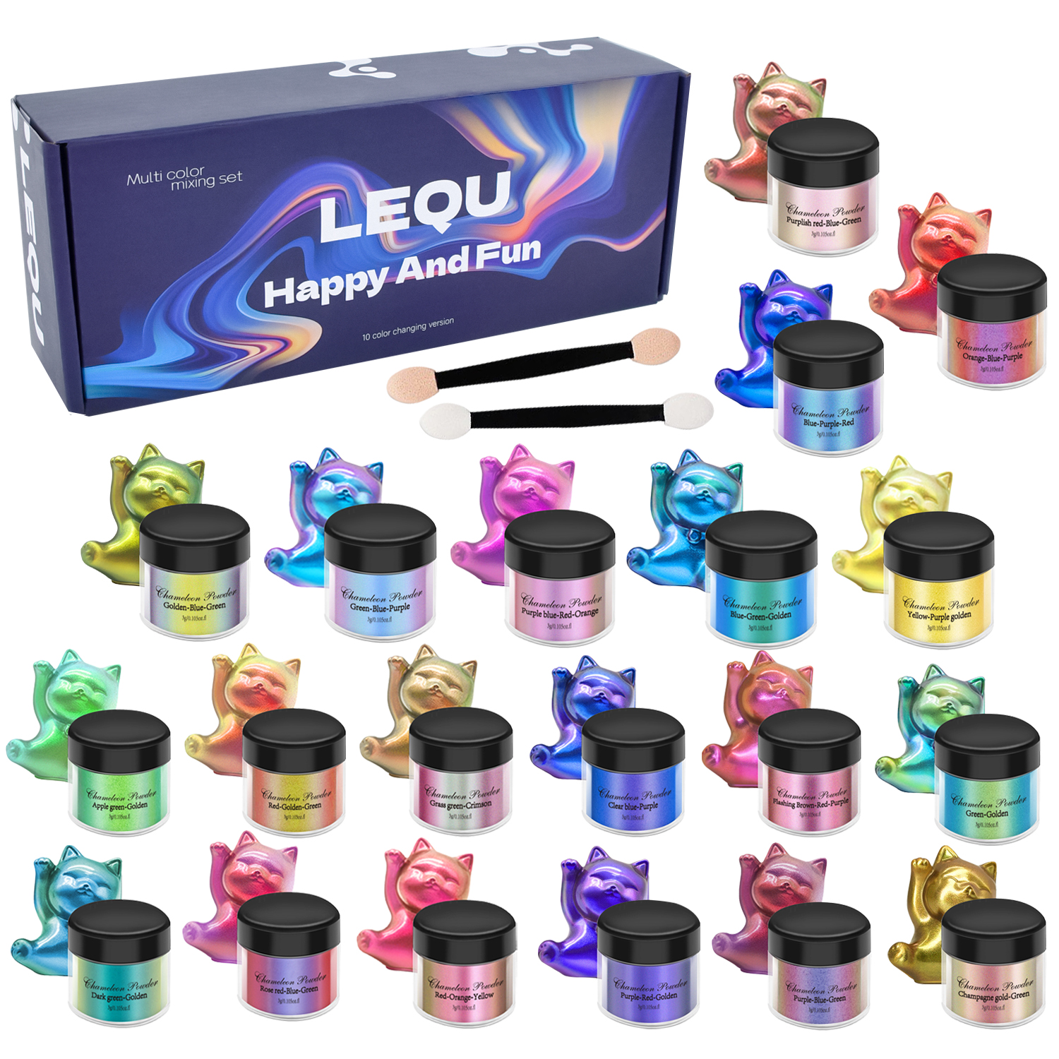 1 Set Chameleon Powder Nail Ch - Glitter Powder Resin ulasan dan harga