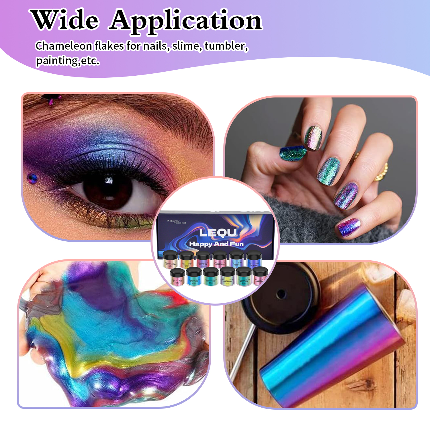 1 Set Chameleon Powder Nail Ch - Glitter Powder Resin ulasan dan harga