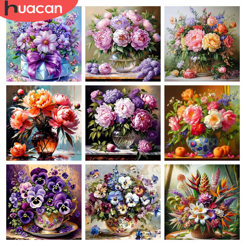 HUACAN 5D Diamond Mosaic Rose  - Resin Art Of Rose ulasan dan harga