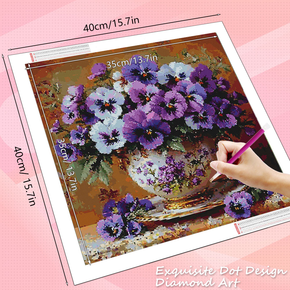 HUACAN 5D Diamond Mosaic Rose  - Resin Art Of Rose ulasan dan harga