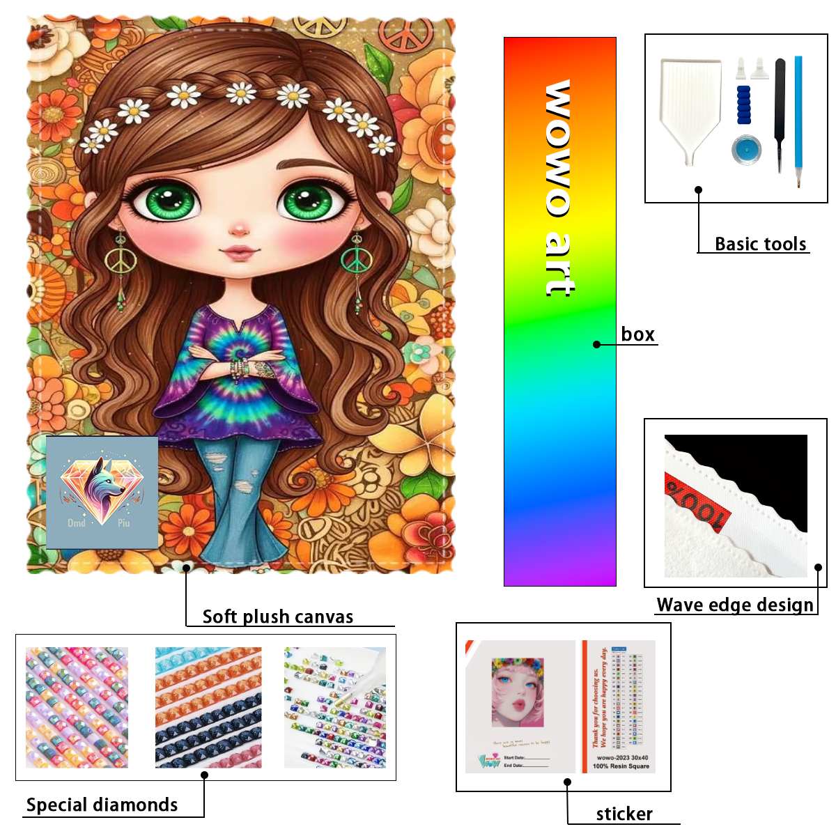 【Piu Diamond Art】Chica de anim - Resin Art To Buy ulasan dan harga