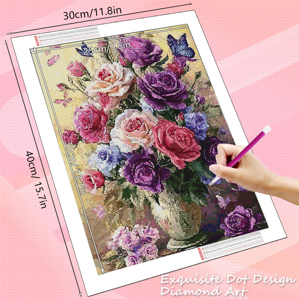 HUACAN Diamond Painting Rose F - Resin Art Of Rose ulasan dan harga
