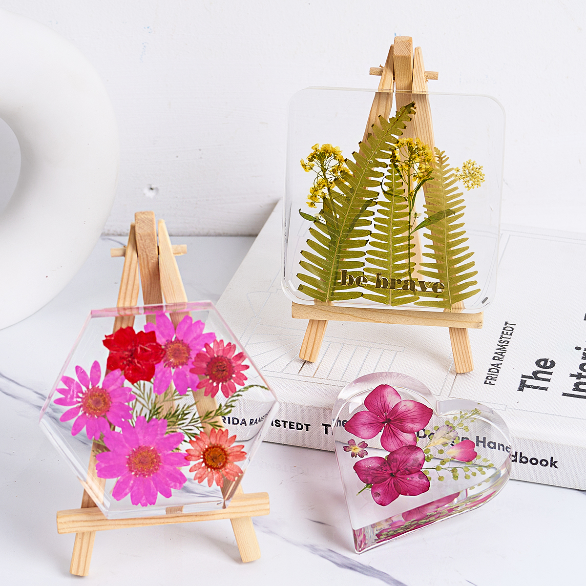 6 Holes Coaster Silicone Mold  - Resin Art Heart ulasan dan harga