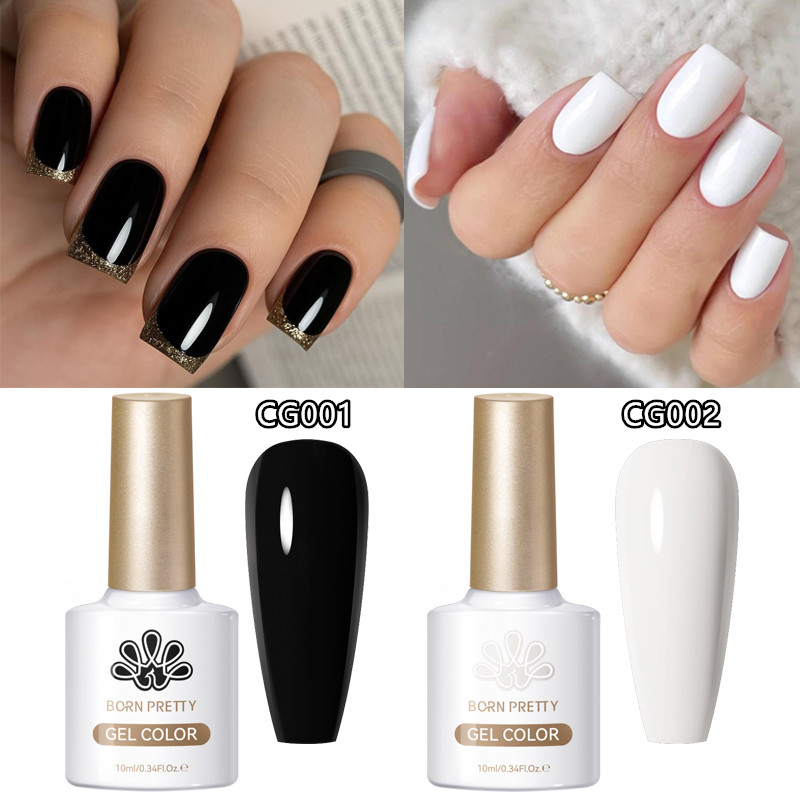 BORN PRETTY 2Pcs Black White G - Resin Art Varnish ulasan dan harga
