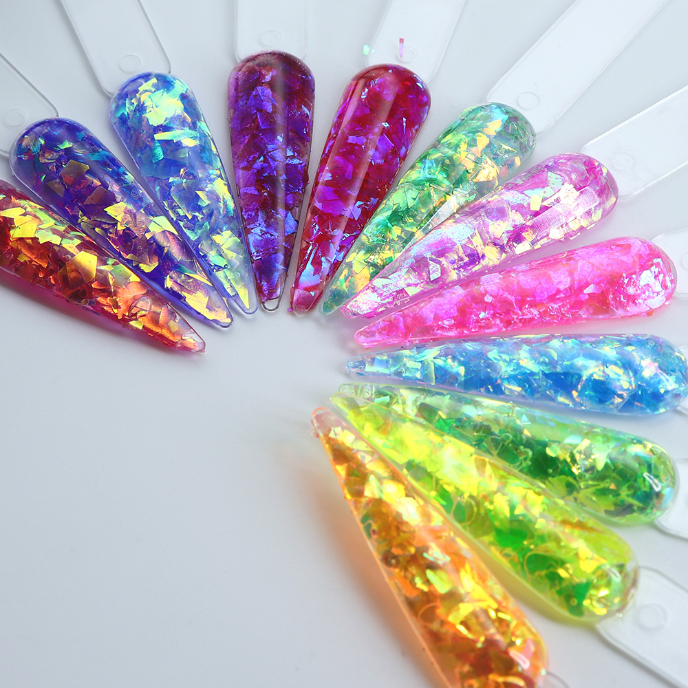 12 Grids/Box Iridescent Glitte - Glitter Powder Resin ulasan dan harga