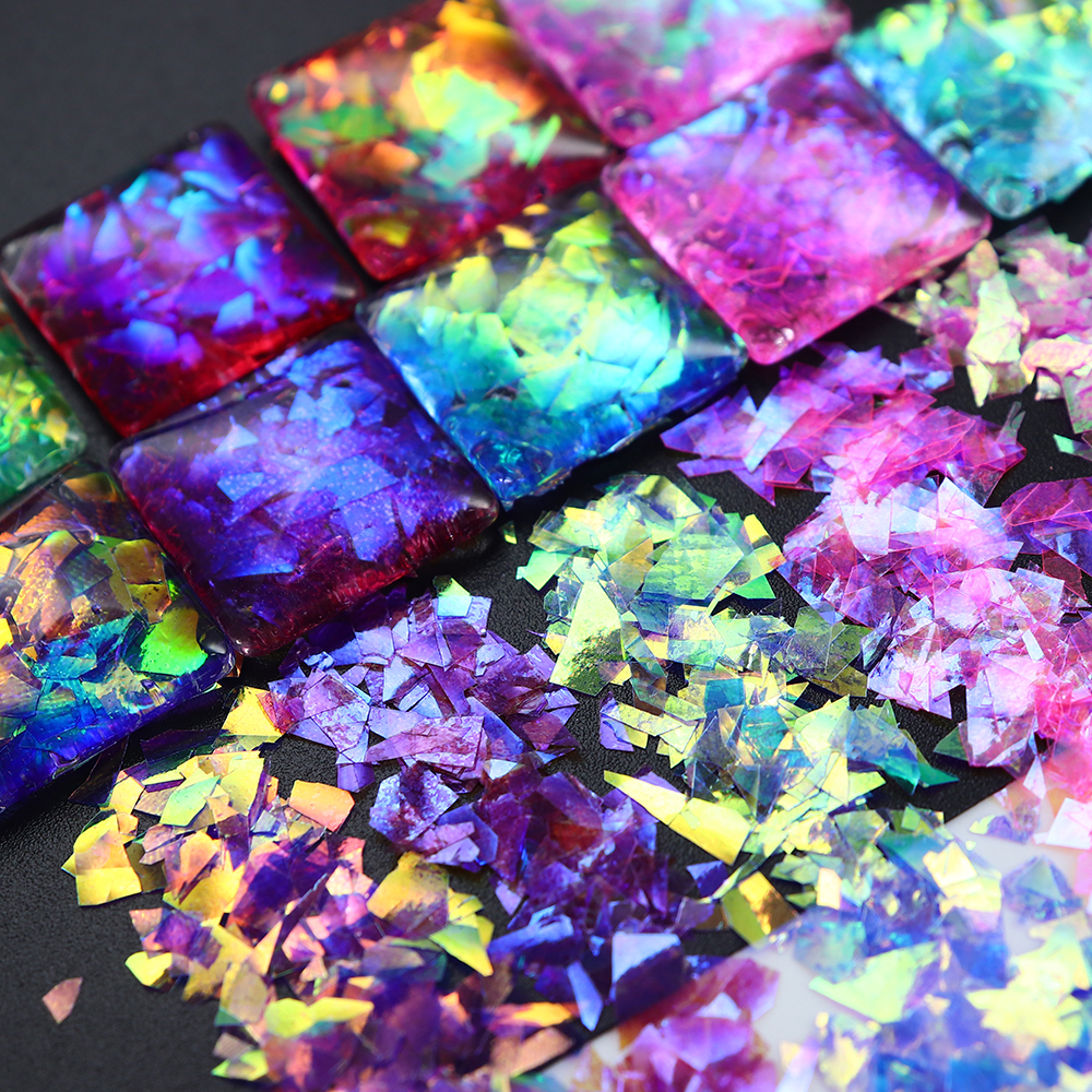 12 Grids/Box Iridescent Glitte - Glitter Powder Resin ulasan dan harga