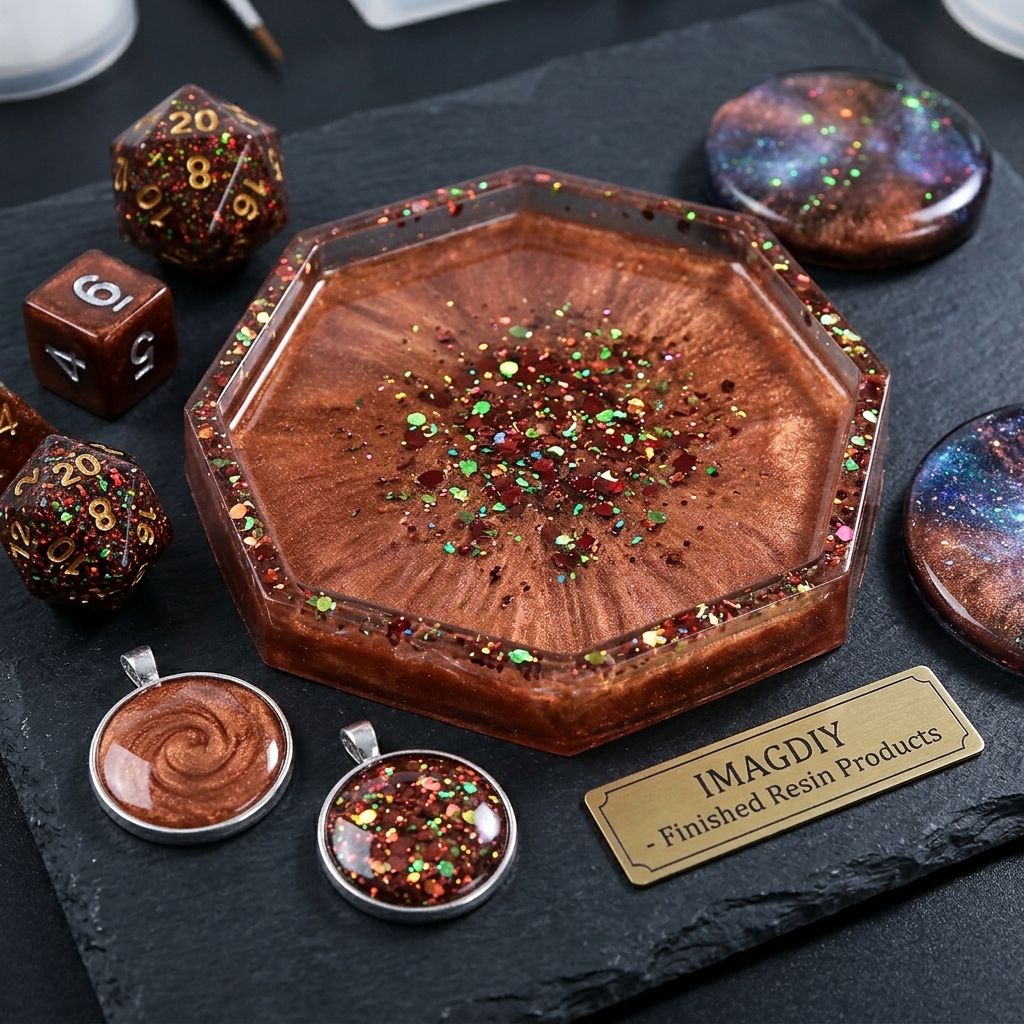 2Pcs Vintage Bronze Resin Art  - Glitter Powder Resin ulasan dan harga