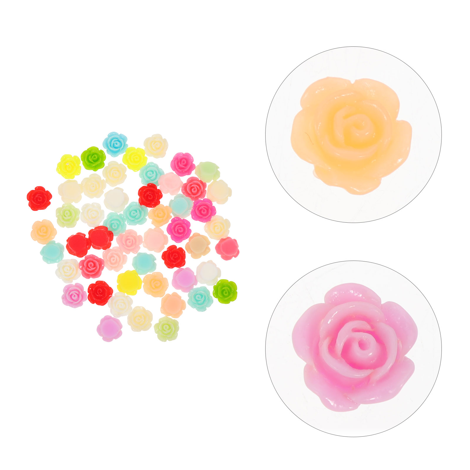 50pcs Rose Flower Resin Access - Resin Art Of Rose ulasan dan harga