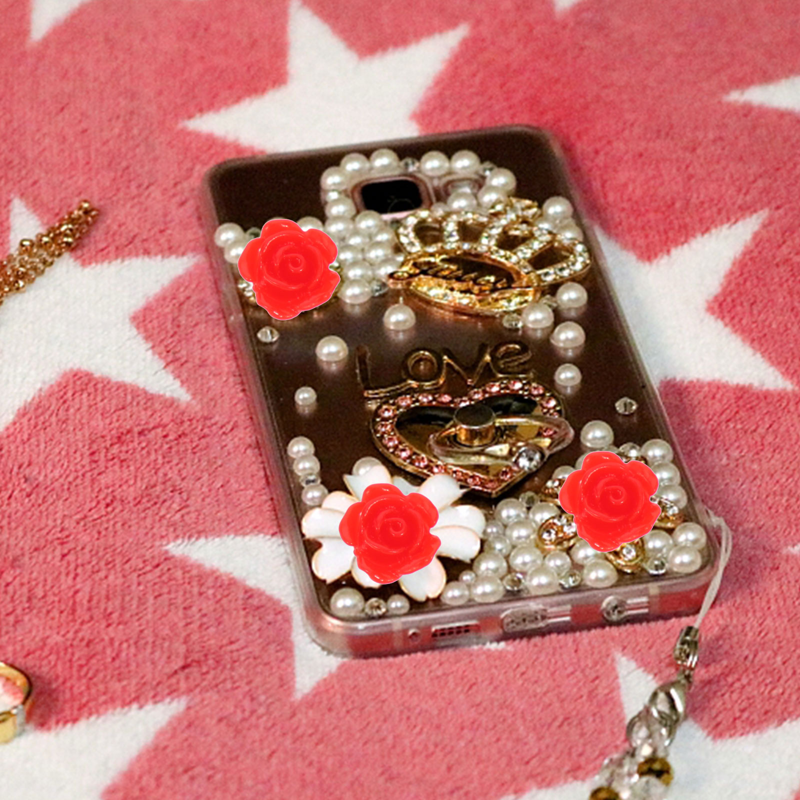 50pcs Rose Flower Resin Access - Resin Art Of Rose ulasan dan harga