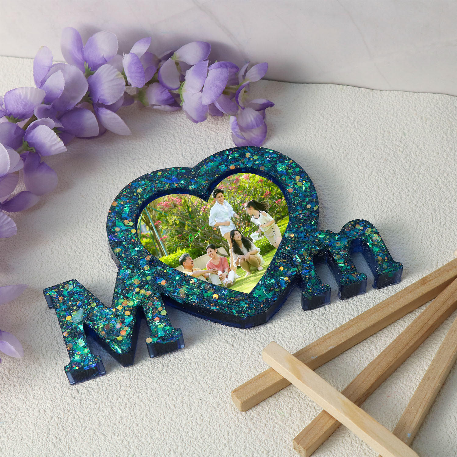 Letter Mm Epoxy Resin Silicone - Resin Art Heart ulasan dan harga