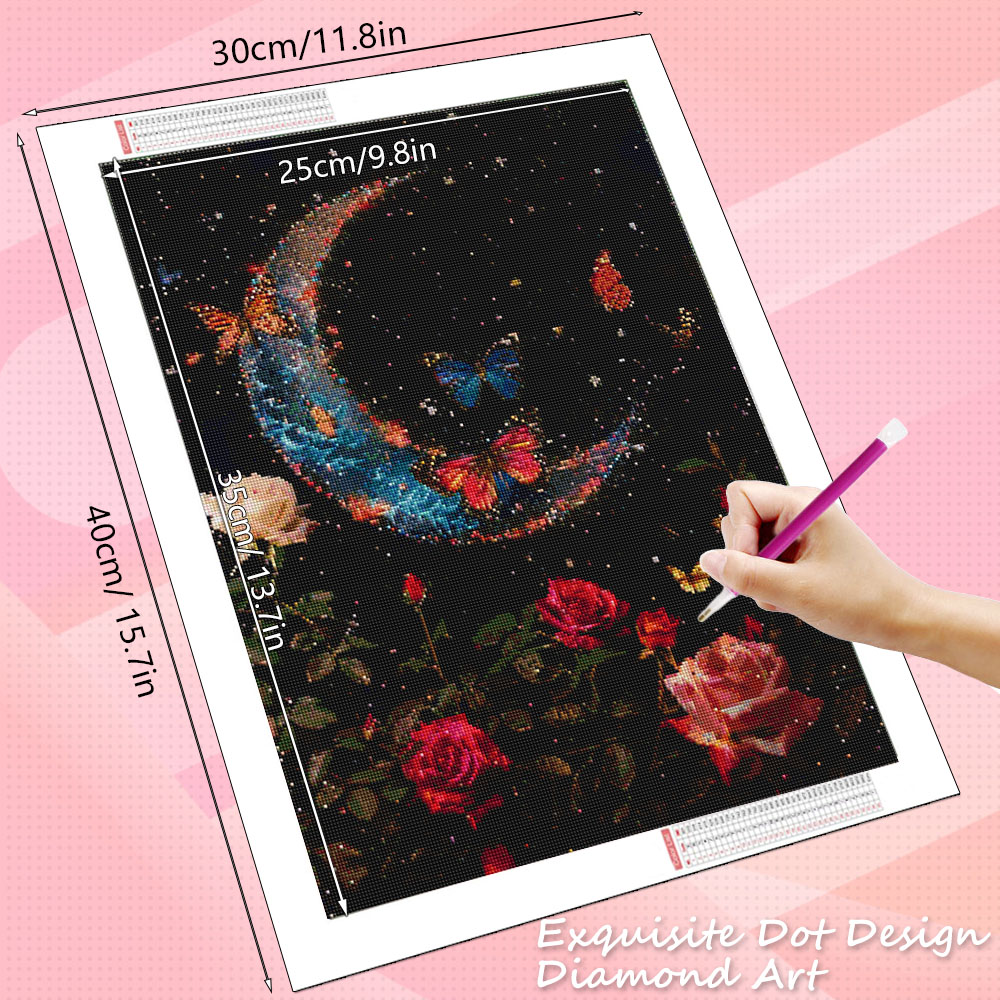 HUACAN Diamond Painting 5d Moo - Resin Art Of Rose ulasan dan harga