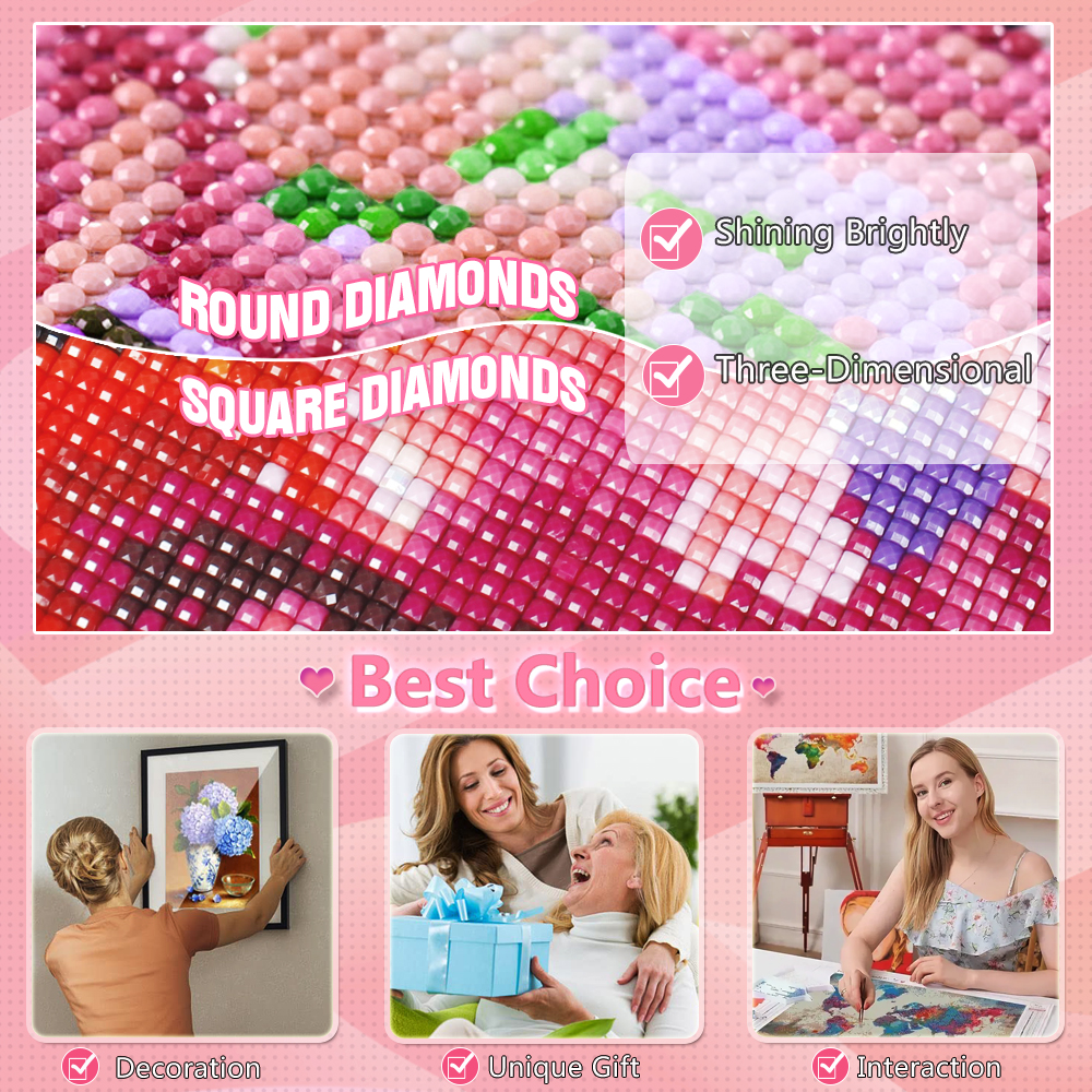 HUACAN Diamond Painting 5d Moo - Resin Art Of Rose ulasan dan harga