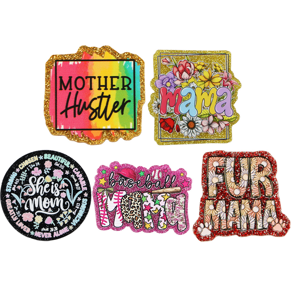 5PCS Text Acrylic Resin Planar - Glitter Powder Resin ulasan dan harga
