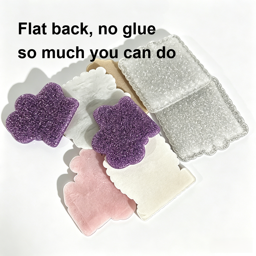 5PCS Text Acrylic Resin Planar - Glitter Powder Resin ulasan dan harga