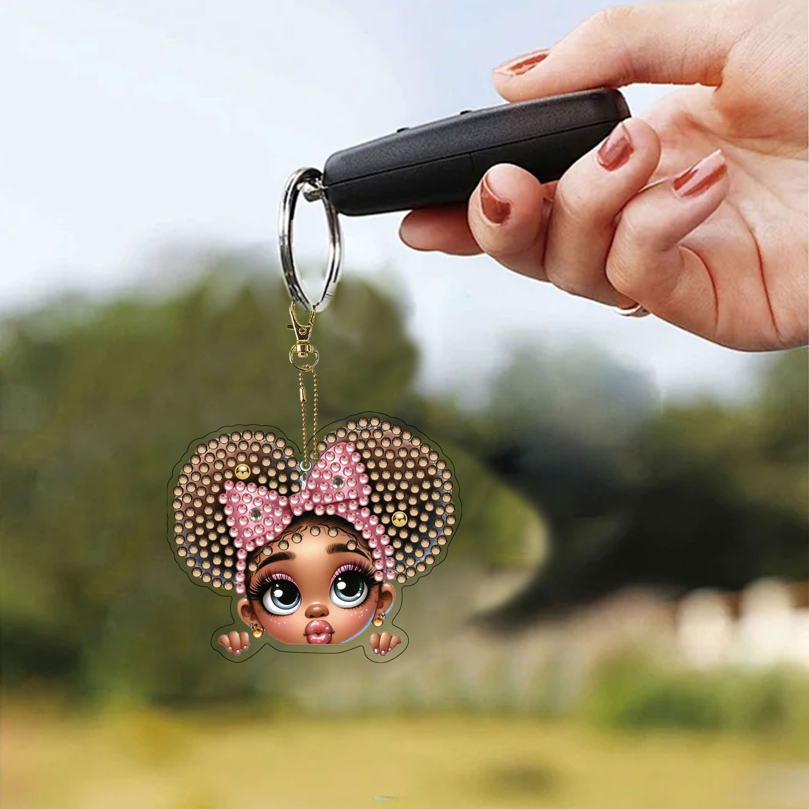 15Pcs DiY Diamond Art Keychain - Resin Art For Beginner ulasan dan harga