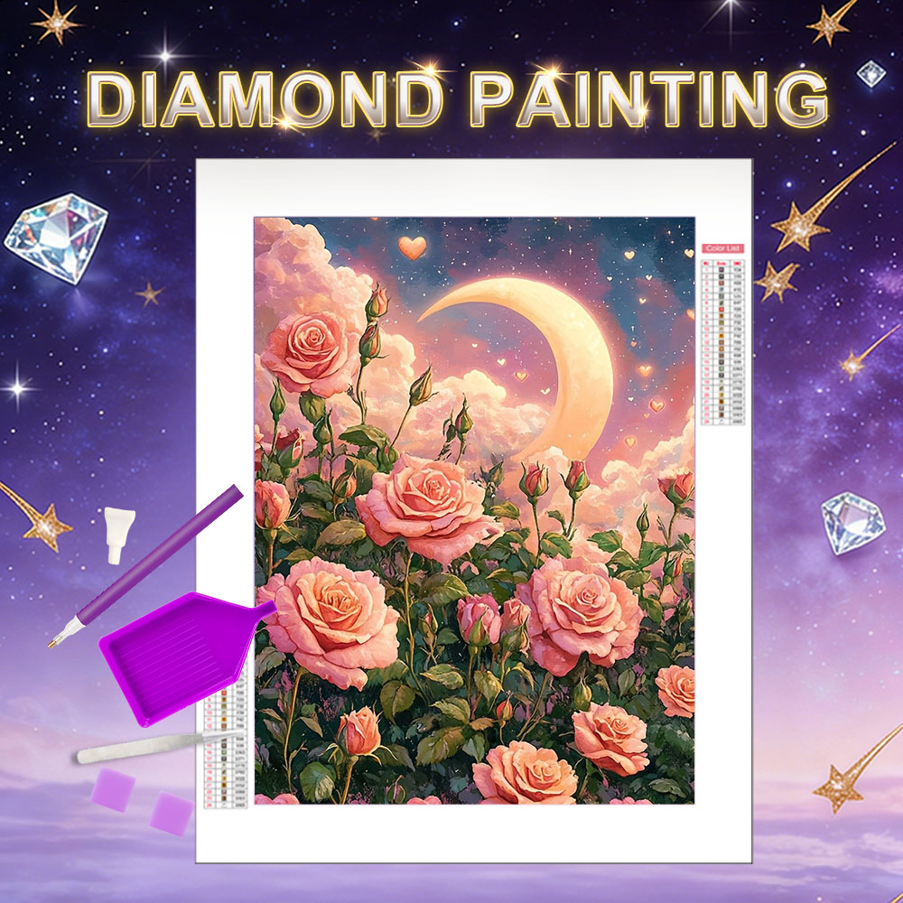 HUACAN 5d Diy Diamond Painting - Resin Art Of Rose ulasan dan harga