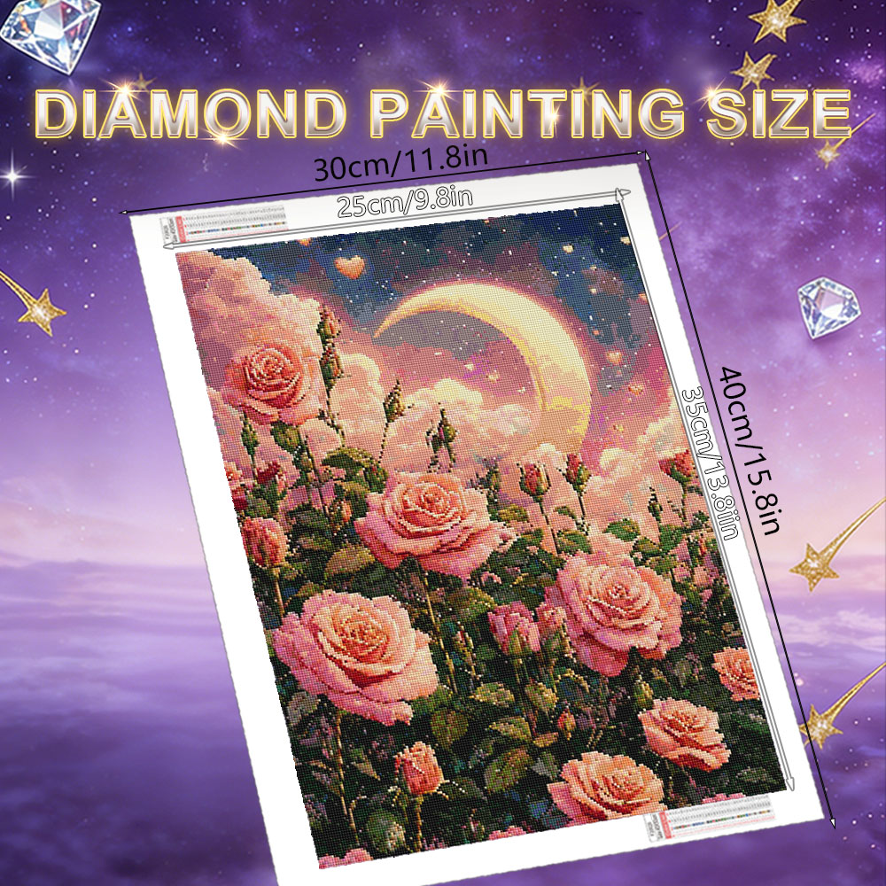 HUACAN 5d Diy Diamond Painting - Resin Art Of Rose ulasan dan harga