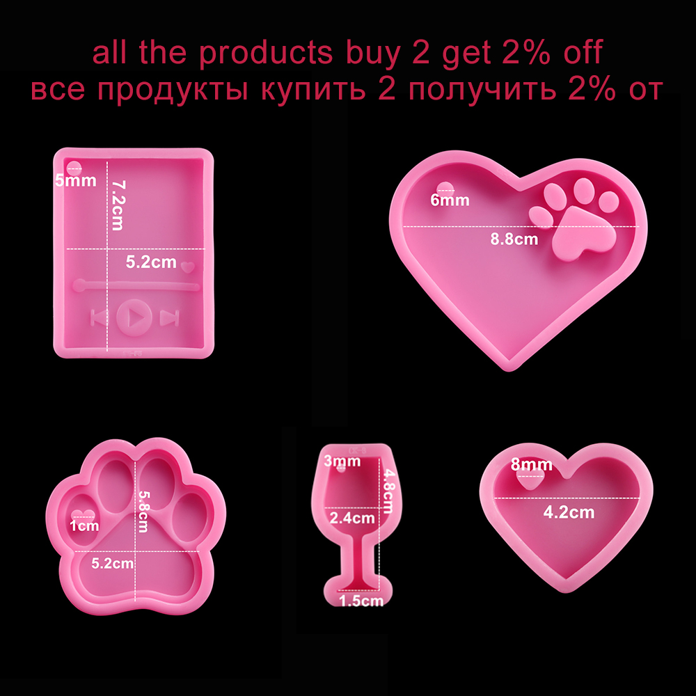 Cat Bear Paw Dog Bone Tag Pend - Resin Art Heart ulasan dan harga