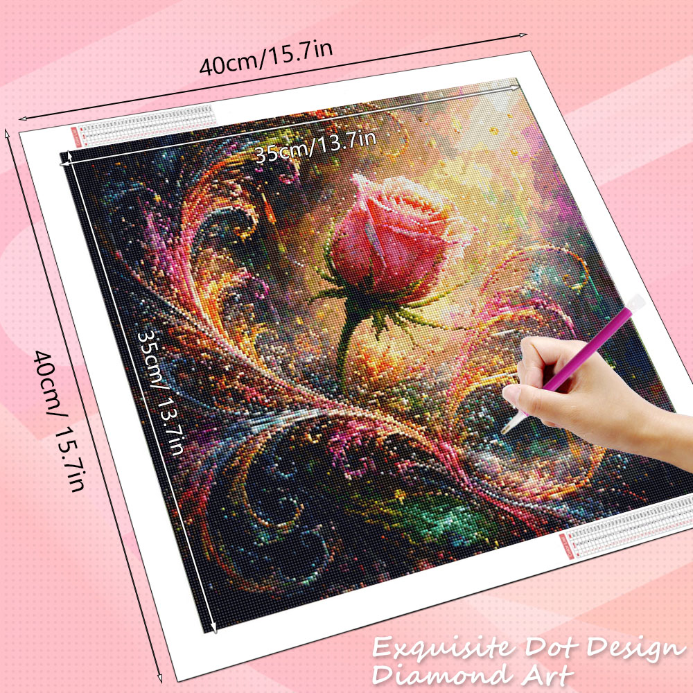HUACAN Diamond Mosaic Rose Flo - Resin Art Of Rose ulasan dan harga