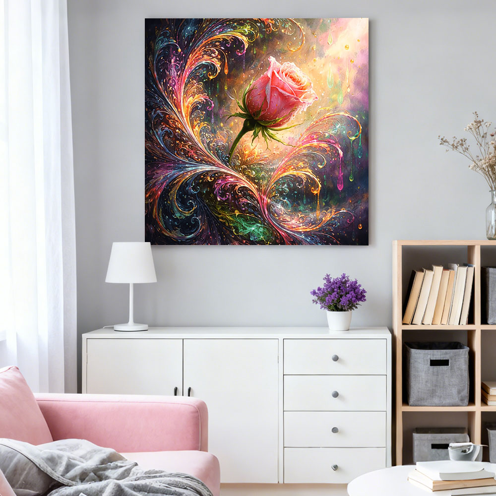 HUACAN Diamond Mosaic Rose Flo - Resin Art Of Rose ulasan dan harga