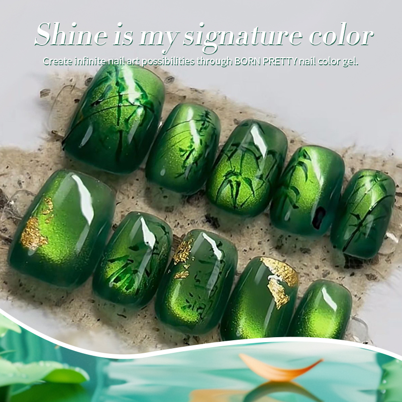 BORN PRETTY 10ml Green Cat Mag - Resin Art Varnish ulasan dan harga