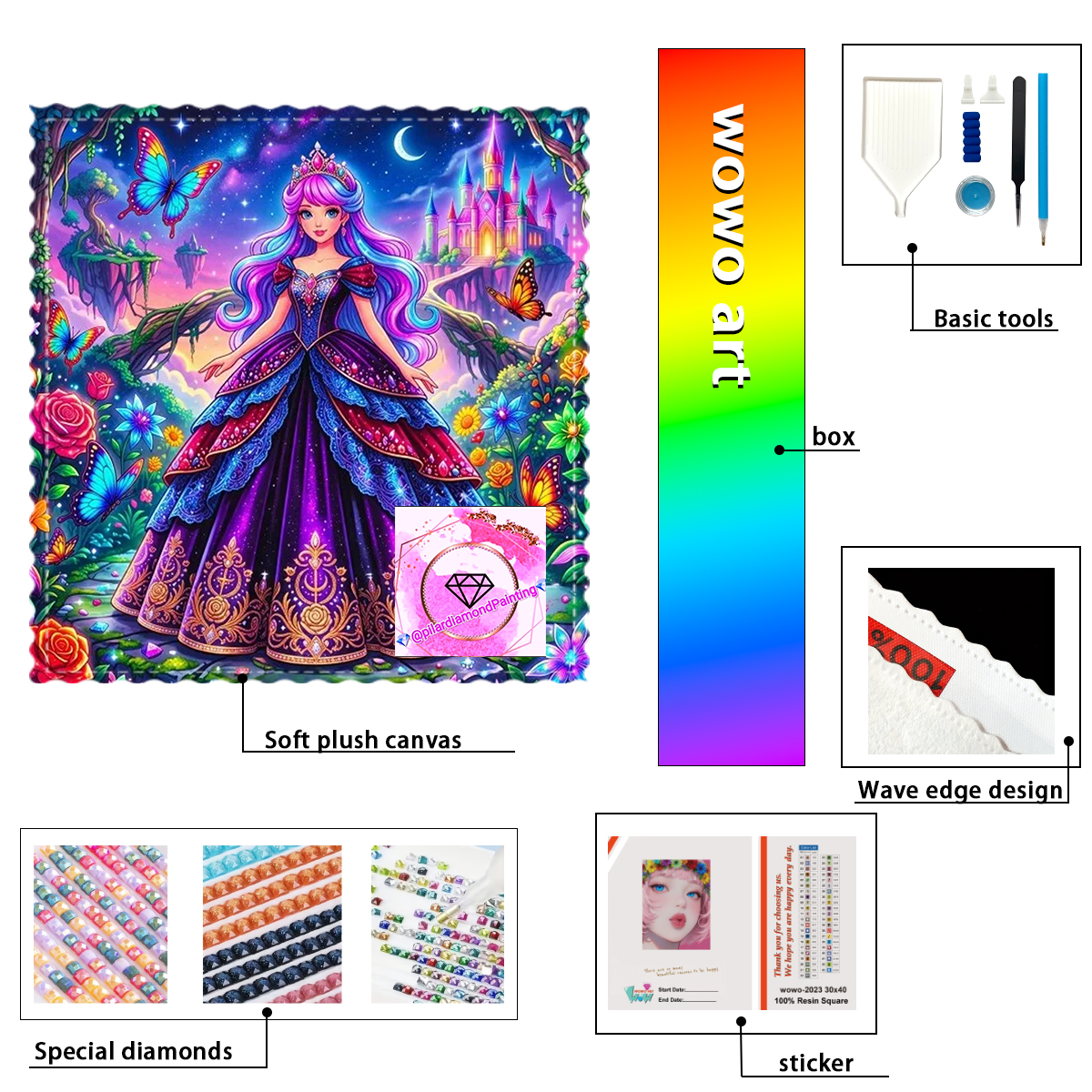 【pilar Diamond Art】Princesa pe - Resin Art To Buy ulasan dan harga