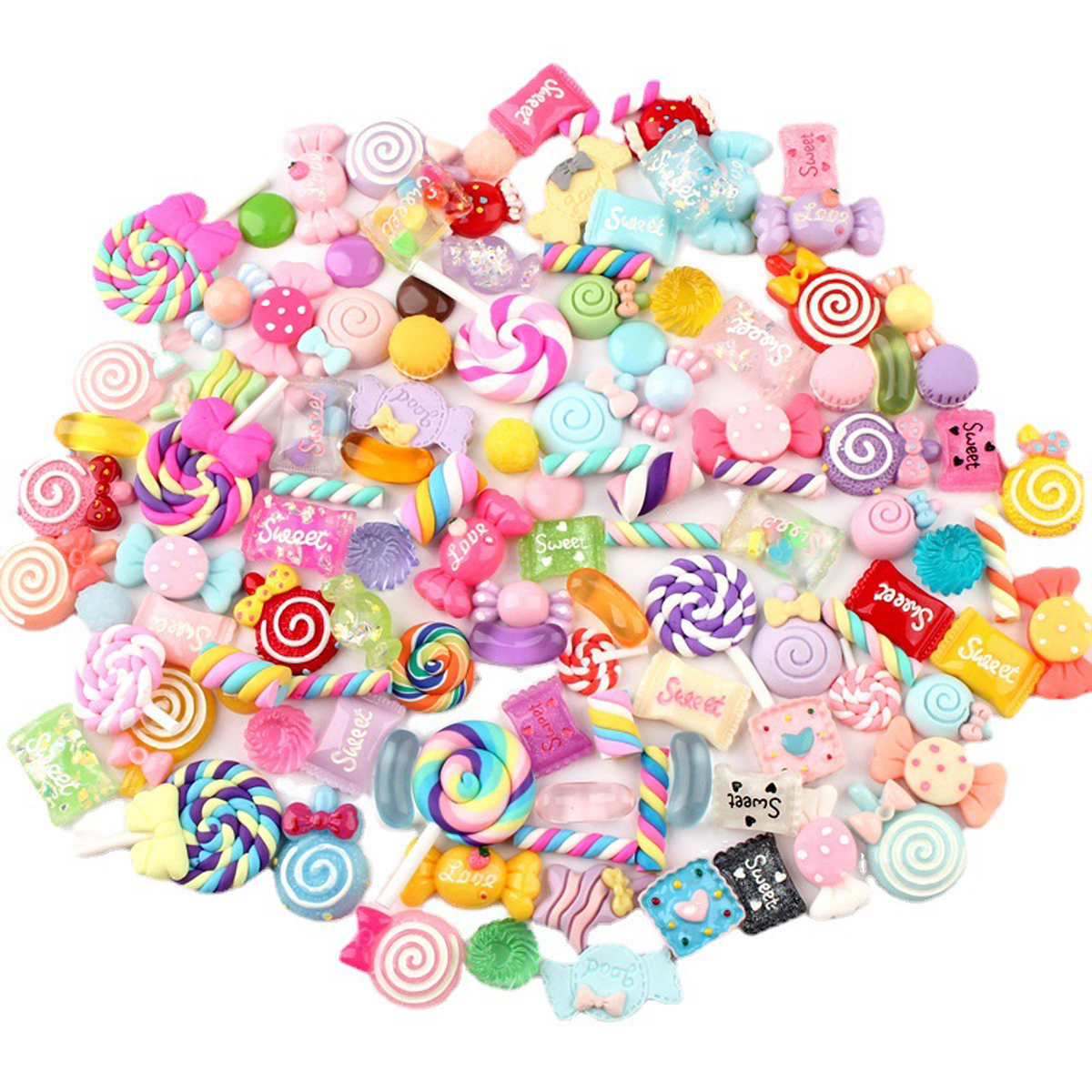 30pcs Random Candy Slime Charm - Resin Art Supplies ulasan dan harga