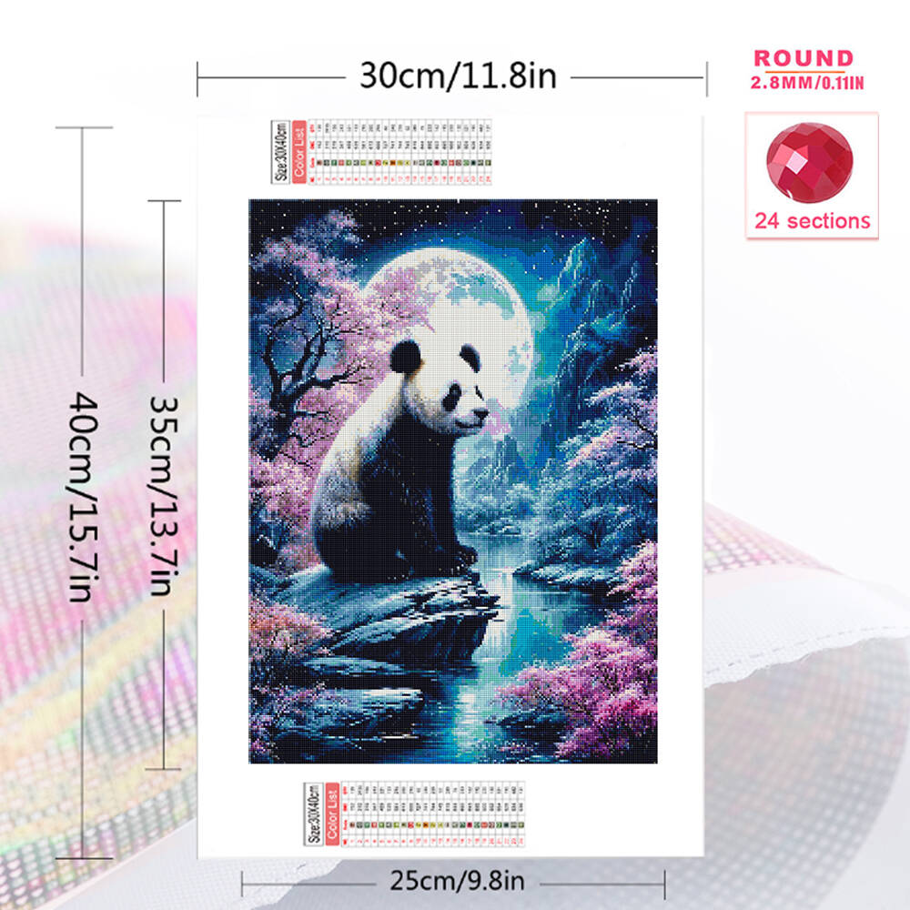 1PC frameless   Panda Diamond  - Resin Art For Beginner ulasan dan harga
