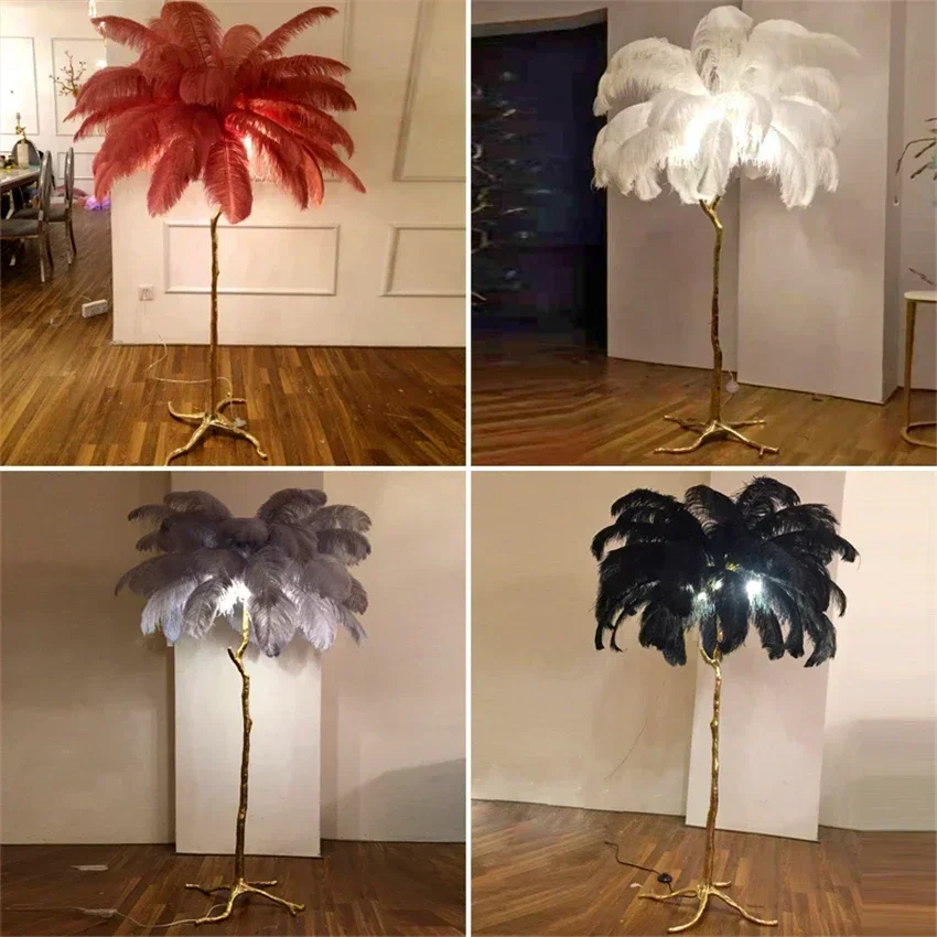 Modern Led Ostrich Feather Flo - Resin Art Floor ulasan dan harga