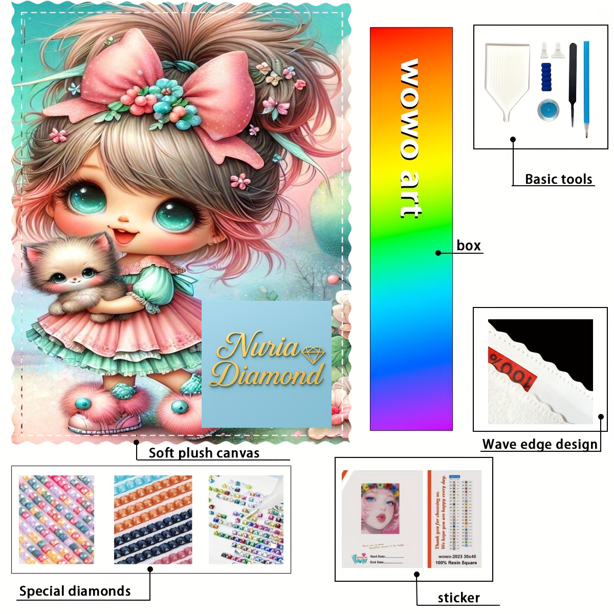 【Nuria Diamond Art】cute little - Resin Art To Buy ulasan dan harga
