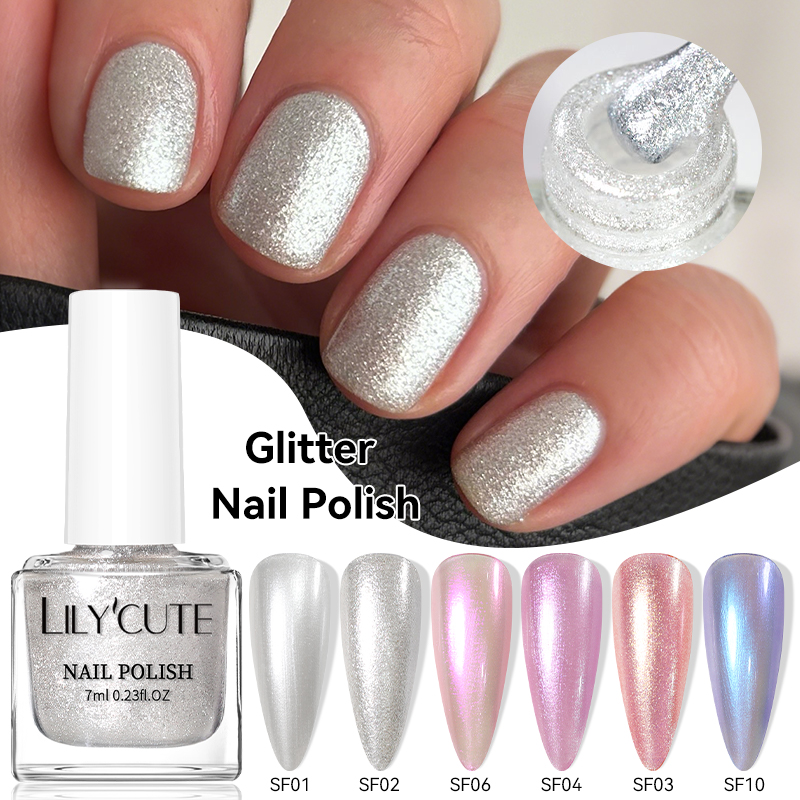 LILYCUTE 7ml Glitter Nail Poli - Resin Art Varnish ulasan dan harga
