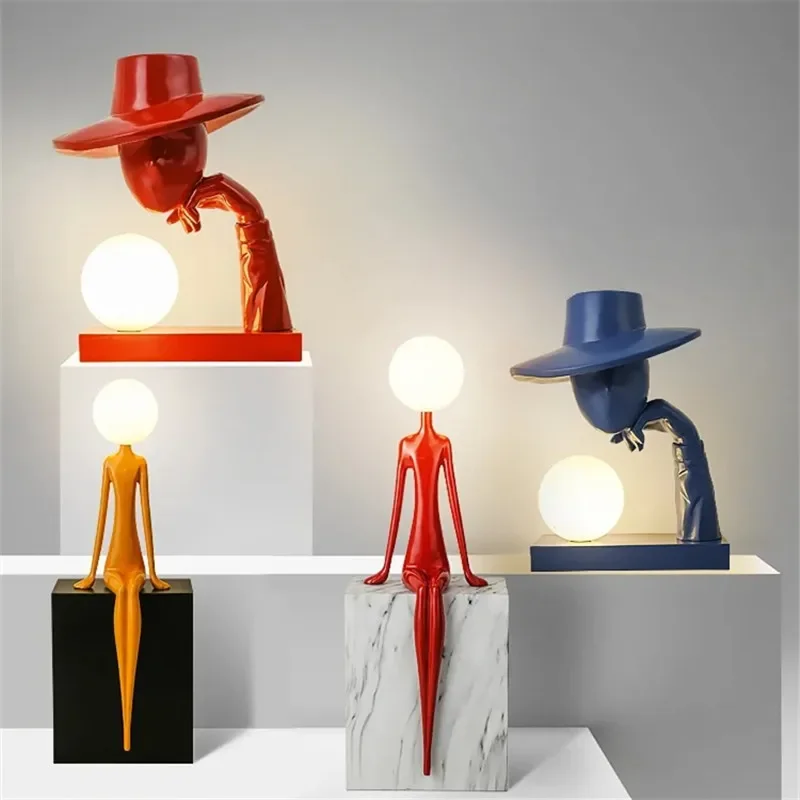 Creative Humanoid Art Sculptur - Resin Art Floor ulasan dan harga