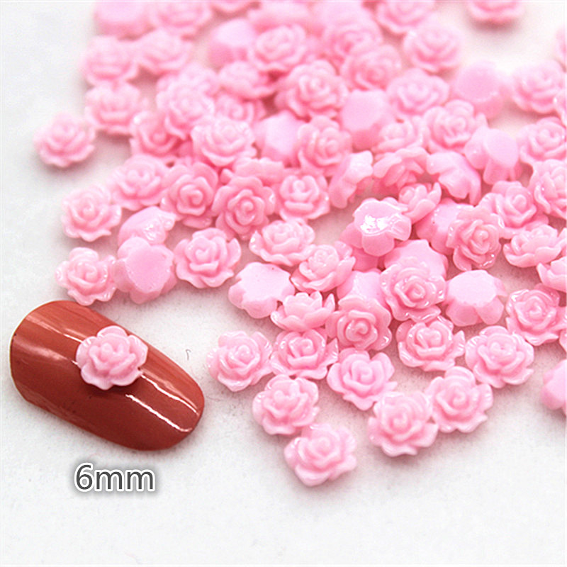 100pcs 6mm Resin Mini Rose Flo - Resin Art Of Rose ulasan dan harga